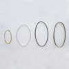 Brass Linking Ring, Flat Oval, plated 