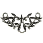 Zinklegierung Schmuckverbinder Stange, Blume, plattiert, 1/1-Schleife, keine, frei von Nickel, Blei & Kadmium, 29x13x2mm, Bohrung:ca. 3mm, verkauft von kg