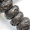 Natural Lava Beads, Rondelle Approx 0.8mm .5 Inch 