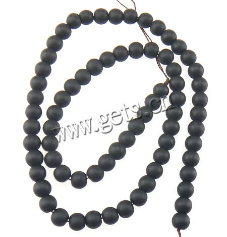 Natural Black Agate Beads, Round, more sizes for choice, Hole:Approx 0.5-1.5mm, Length:Approx 15.5 Inch, Sold By Strand