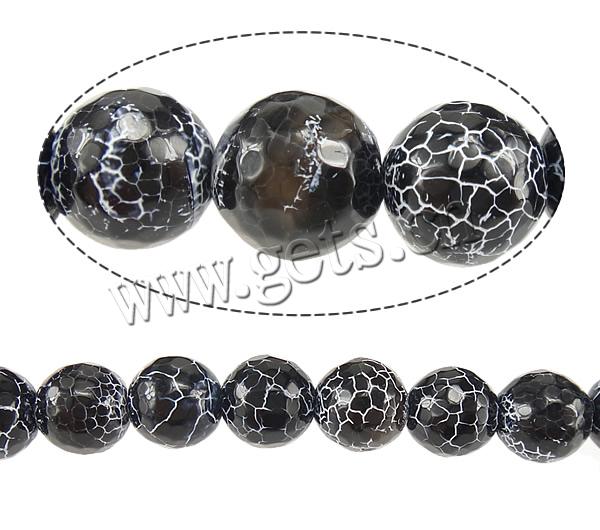 Natural Effloresce Agate Beads, Round, different size for choice & faceted, Hole:Approx 0.8-1.5mm, Length:Approx 14.5 Inch, Sold By Strand