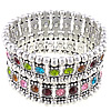 Zinc bracelets en strass en alliage , alliage de zinc, avec strass, 36mm pouce, Vendu par brin