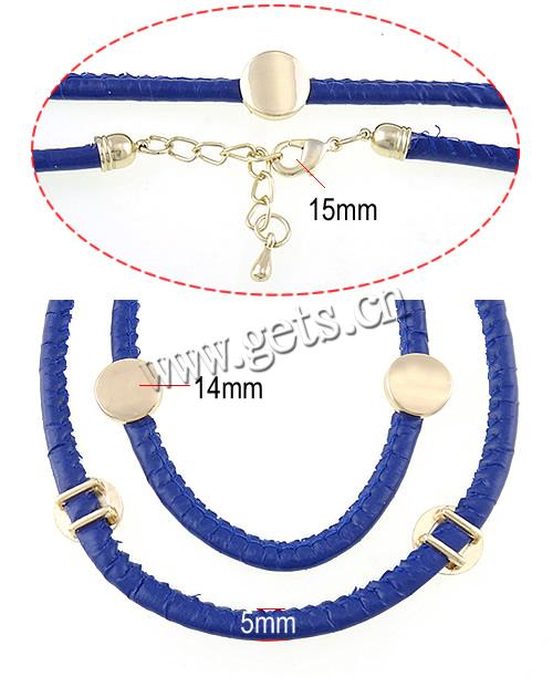 PU Collier Cordon, cuir PU, plus de couleurs à choisir, 15mm,14mm, Longueur:36 pouce, Vendu par brin