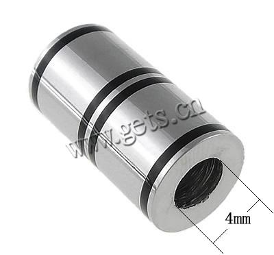 Round Stainless Steel Magnetic Clasp, 316 Stainless Steel, Tube, plated, Customized, more colors for choice, 8x16mm, Hole:Approx 4mm, Sold By PC