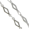 Edelstahl Stab Kette, Rhombus, 4x13x1.2mm, ca. 100m/Menge, verkauft von Menge