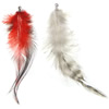 Plumas colgantes, Pluma de Gallina, con fundición, chorro de arena, más colores para la opción, 3x11mm, agujero:aproximado 2mm, Vendido por UD