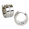 Stainless Steel Huggie Hoop Earring, 304 Stainless Steel, Donut, for man 