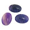 Agate Cabochon, Purple Agate, Flat Oval, flat back & stripe 