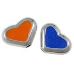 Enamel Acrylic Beads, Heart Approx 2mm 