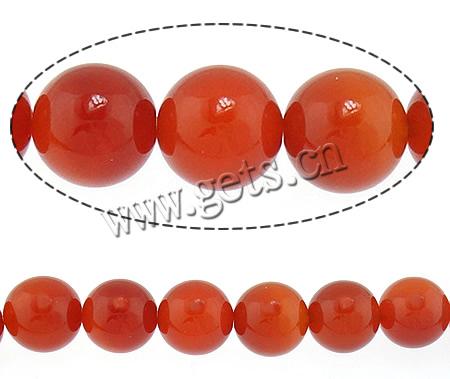 Perles Agates rouges naturelles, agate rouge, Rond, Personnalisé & multiple tailles pour le choix, grade A, Trou:Environ 0.8-1.5mm, Longueur:Environ 15.5 pouce, Vendu par brin