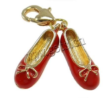 Zinc Alloy Enamel Pendants, Shoes, plated, more colors for choice, 19x18x5mm, Hole:Approx 2mm, Sold By PC