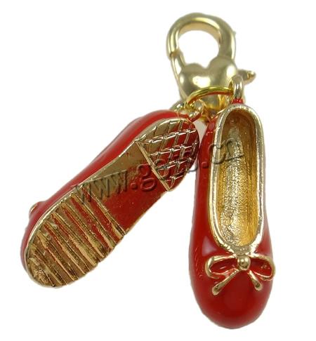 Zinc Alloy Enamel Pendants, Shoes, plated, more colors for choice, 19x18x5mm, Hole:Approx 2mm, Sold By PC