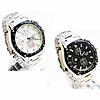 Men Wrist Watch, Zinc Alloy, with Glass, platinum color plated, for man 43mm, 22mm Approx 9 Inch 