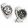 Men Wrist Watch, Zinc Alloy, with Glass, platinum color plated, for man 44mm, 21mm Approx 9 Inch 