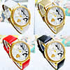 Women Wrist Watch, Zinc Alloy, with PU Leather & Glass, plated, for woman & with rhinestone 40mm, 18mm Approx 9 Inch 