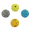 Half Drilled Rhinestone Beads, Clay Pave, Round, with A grade rhinestone & half-drilled PP14, 12mm Approx 1.5mm 