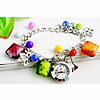 Pulsera Reloj de Moda, aleación de zinc, con Cristal de murano & Rocallas de vidrio & Vidrio, Esférico, chapado en color de platina, giro oval & para mujer, 15mm, longitud:aproximado 7.5 Inch, Vendido por UD