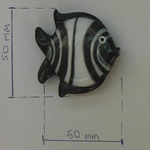 Lampwork Cabochon, Fish [