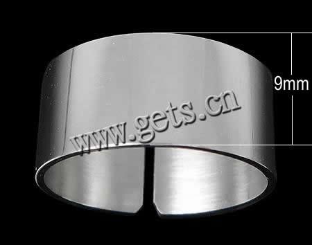 Stainless Steel Finger Ring, 304 Stainless Steel, open & Customized, 9mm, 16mm, US Ring Size:5.5, Sold By PC