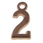 Zinc Alloy Number Pendant, Number 2 Approx 