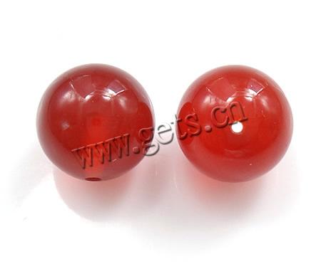 Perles Agates rouges naturelles, agate rouge, Rond, multiple tailles pour le choix & semi-foré, Trou:Environ 0.5mm, Vendu par PC