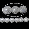 Perles quartz craquelé, Cristal craquelé, Rond, synthétique, normes différentes pour le choix Environ 1mm Environ 15 pouce, Vendu par brin