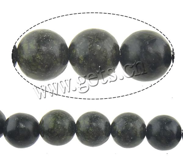 Perles en serpentine russe, Rond, multiple tailles pour le choix, Trou:Environ 0.5-2mm, Longueur:15 pouce, Vendu par brin