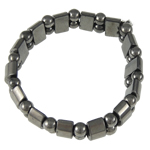 Hematite Pulsera, diferentes estilos para la opción, 12x7mm, longitud:7 Inch, Vendido por Sarta