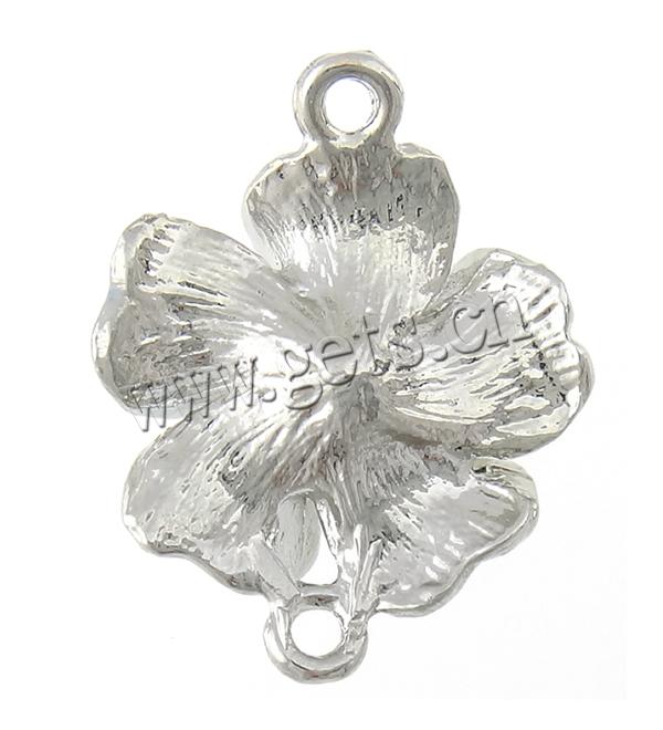 Enamel Zinc Alloy Connector, Flower, plated, Customized & with rhinestone, more colors for choice, 21x27x4mm, Hole:Approx 2.5mm, Sold By PC