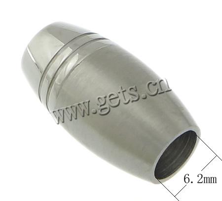 Fermeture magnétique en acier inoxydable rond, tube, Placage, Personnalisé, plus de couleurs à choisir, 10.8x20mm, Trou:Environ 6.2mm, Vendu par PC