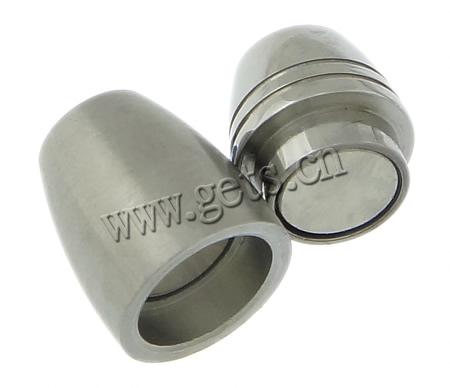 Fermeture magnétique en acier inoxydable rond, tube, Placage, Personnalisé, plus de couleurs à choisir, 10.8x20mm, Trou:Environ 6.2mm, Vendu par PC