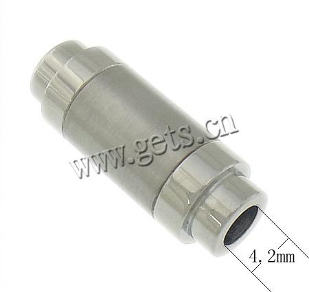 Fermeture magnétique en acier inoxydable rond, tube, Placage, Personnalisé, plus de couleurs à choisir, 9x23.8mm, Trou:Environ 4.2mm, Vendu par PC