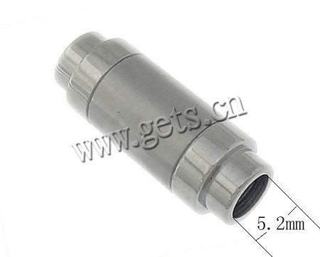 Fermeture magnétique en acier inoxydable rond, tube, Placage, Personnalisé, plus de couleurs à choisir, 8.8x23.8mm, Trou:Environ 5.2mm, Vendu par PC