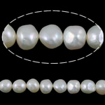 Perles nacres baroques de culture d'eau douce , perle d'eau douce cultivée, naturel, blanc, Niveau AA, 9-10mm Environ 0.8mm .5 pouce, Vendu par brin