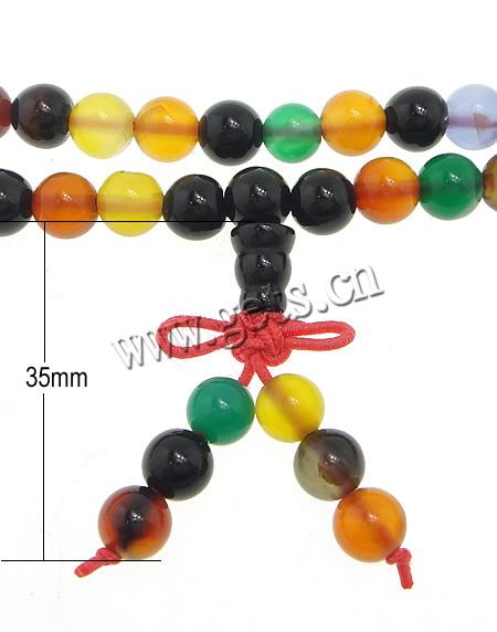 Wrist Mala, Agate, Round, more sizes for choice, 6x8mm, 35mm, Length:Approx 26 Inch, Approx 110PCs/Strand, Sold By Strand