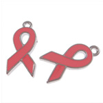 Awareness Ribbon Pendant, Zinc Alloy, with enamel, enamel Approx 1.8mm 