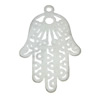 Messing Stempel Anhänger, Hamsa, plattiert, Islam Schmuck & hohl, keine, 22x31x1mm, Bohrung:ca. 2mm, verkauft von PC