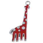 Zinc Alloy Animal Pendants, Deer, plated, enamel, lead & nickel free Approx 2.5mm 