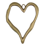 Zinc Alloy Heart Pendants nickel, lead & cadmium free Approx 