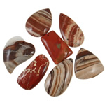 Pendentif Agate dentelle, agate rouge, avec agate mixte, strie, 31-75mm Environ 2-2.5mm, Vendu par PC