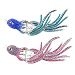 Rhinestone Zinc Alloy Brooch, Bird, platinum color plated, with rhinestone 