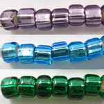 Granos de la semilla redonda japonés, Vidrio, Esférico, plata alineado, más colores para la opción, 1x1.5mm, agujero:aproximado approx0.5-1mm, aproximado 135000PCs/Bolsa, Vendido por Bolsa