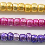 Granos de la semilla redonda japonés, Vidrio, Esférico, más colores para la opción, Grado AAA, 2x3mm, agujero:aproximado 1mm, aproximado 13000PCs/Bolsa, Vendido por Bolsa