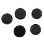 Agate Cabochon, Black Agate, Flat Round & flat back 