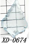 Transparent Acrylic Pendants, Leaf, translucent Approx 