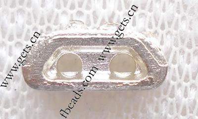 Moda Puente Rhinestone Spacer, diamantes de imitación, con aleación de zinc, Rectángular, chapado, 2-sarta, más colores para la opción, 5x11mm, Vendido por UD