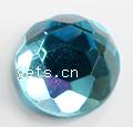 Cabochon de verre facetté, Plat rond, facettes, plus de couleurs à choisir Vendu par sac