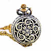 Watch Necklace, Zinc Alloy, with Glass, Flat Round, plated, twist oval chain & with flower pattern, 25mm Approx 30-33 Inch 