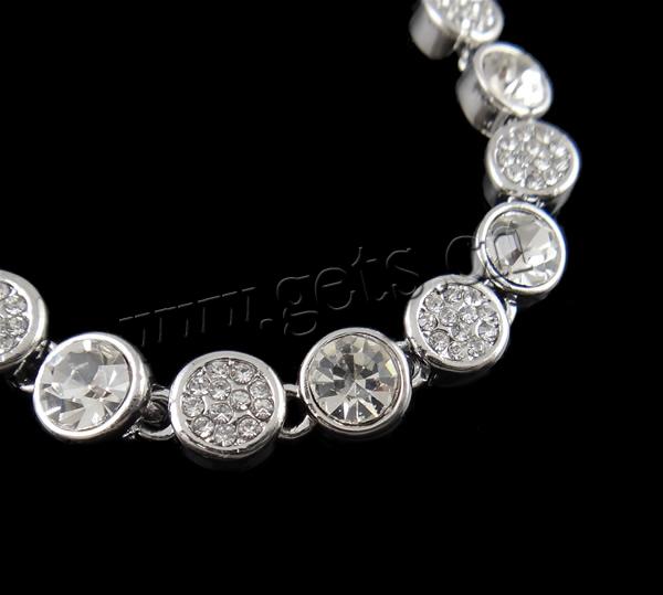 Zink Legierung Strass Armbänder, Zinklegierung, mit Eisen, plattiert, Kundenindividuell & mit Strass, keine, frei von Nickel, Blei & Kadmium, 7x5mm, Länge:7.5 ZollInch, verkauft von Strang