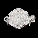 Fermoir boîte en argent pur, argent sterling 925, fleur, Placage, à un fil, plus de couleurs à choisir Vendu par PC